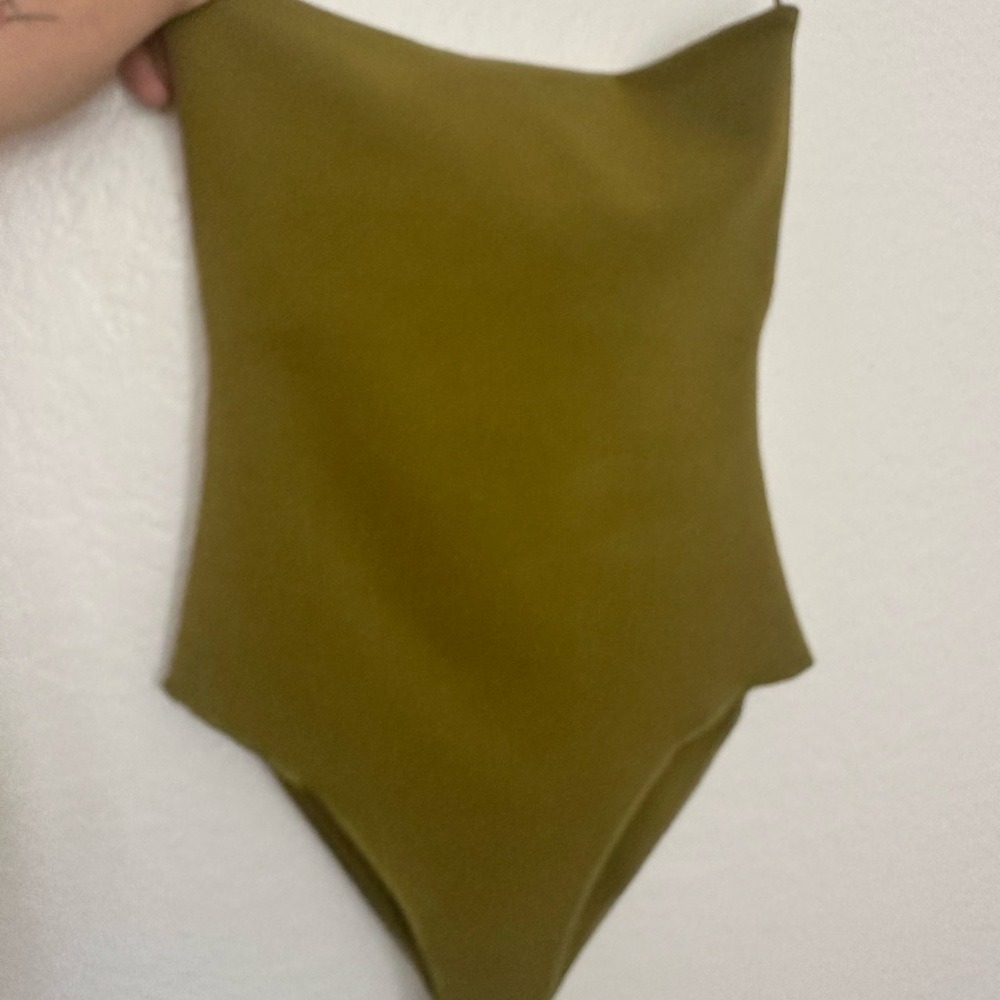 Zara Olive One-Piece Swimsuit